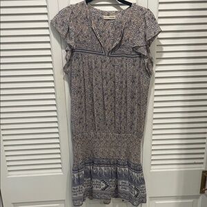Ulla Johnson Blue and Pink Paisley Mini Dress
